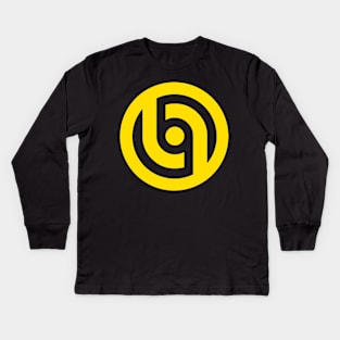 Yellow Circle Logo Kids Long Sleeve T-Shirt